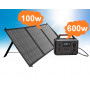 BRIDNA 600W (Пік 1200Вт) + сонячна панель 100W портативний сонячний генератор електростанція, ДБЖ, із зарядкою від сонячної панелі.