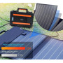 Портативна сонячна панель AUMOON ES-80W складана монокристалічна кремнієва, зарядний пристрій для заряджання.