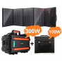 AUMOON BPS-300W (Пік 600Вт) 330Wh / 90000mAh + сонячна панель 100W + Holder портативний сонячний генератор електростанція із зарядкою від сонячної...