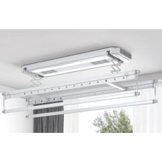 Homell HM-NH130 Automatic Ceiling Clothes Dryer, 1300mm, Hot Air, UV Disinfection, White, Black